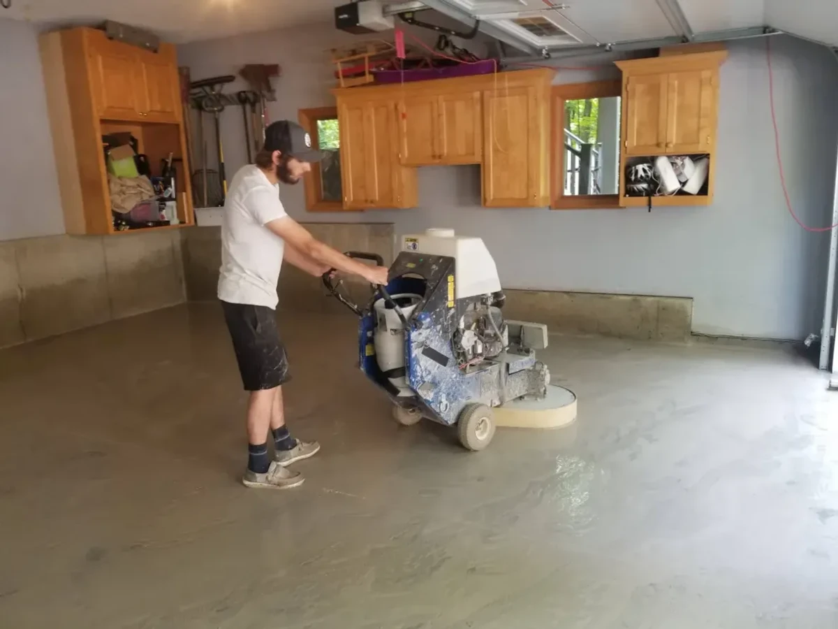 Before — Garage concrete polishing