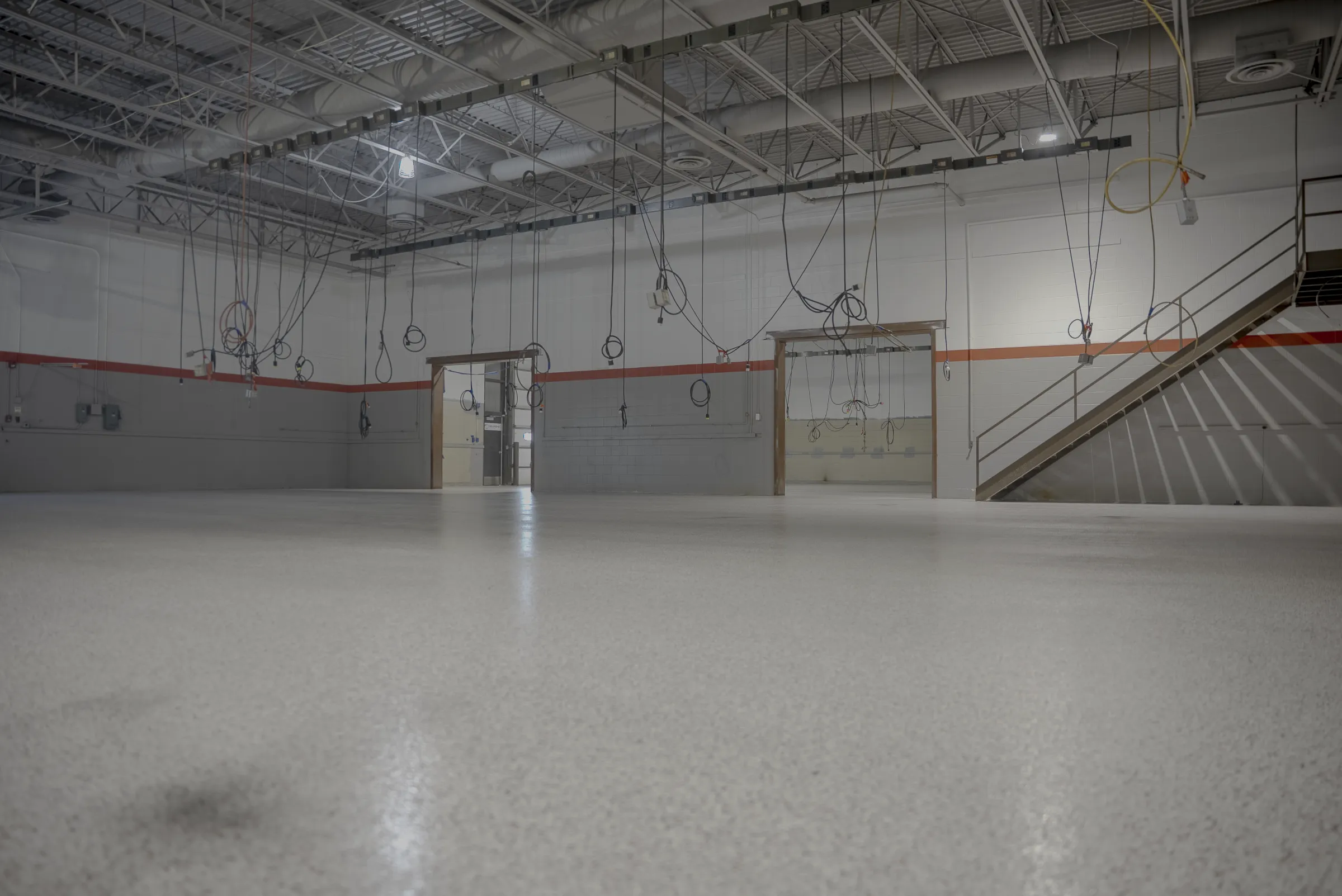 Completed smooth floor installation at Alexandria Technical College