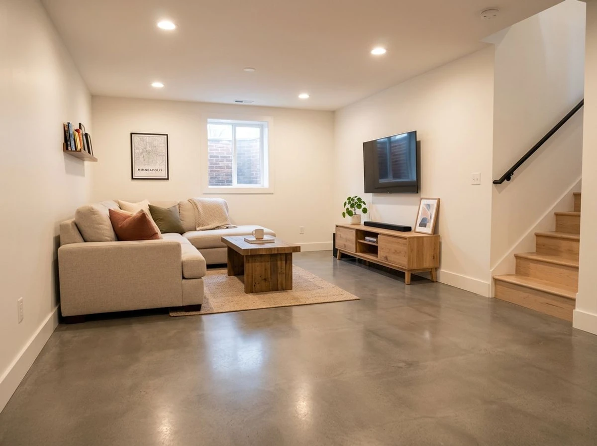 Finished low-maintenance flooring in a multifamily residence